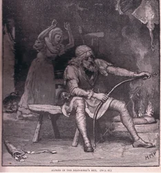 Alfred in der Hütte des Kuhhirten 878